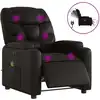 Image de vidaXL Fauteuil de massage électrique noir similicuir