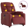 Image de vidaXL Fauteuil de massage électrique vin rouge similicuir