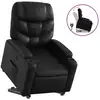 Image de vidaXL Fauteuil relax avec releveur Noir Similicuir