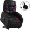 Image de vidaXL Fauteuil de massage avec releveur Noir similicuir