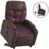 Image de vidaXL Fauteuil de massage avec releveur Marron Similicuir