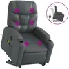 Image de vidaXL Fauteuil de massage avec releveur Gris Similicuir