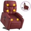 Image de vidaXL Fauteuil de massage avec releveur vin rouge similicuir