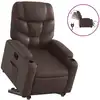 Image de vidaXL Fauteuil relax releveur électrique marron similicuir