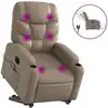 Image de vidaXL Fauteuil de massage avec releveur électrique Cappuccino similicuir