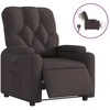 Image de vidaXL Fauteuil relax électrique brun foncé Tissu