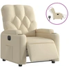 Image de vidaXL Fauteuil relax électrique Crème Tissu