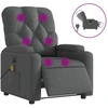 Image de vidaXL Fauteuil de massage électrique Tissu gris foncé