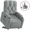 Image de vidaXL Fauteuil relax releveur gris clair Tissu