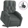 Image de vidaXL Fauteuil relax releveur gris foncé Tissu