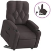 Image de vidaXL Fauteuil relax avec releveur Tissu marron foncé