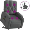 Image de vidaXL Fauteuil de massage avec releveur Tissu gris foncé