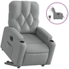 Image de vidaXL Fauteuil relax avec releveur électrique Gris clair Tissu