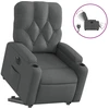 Image de vidaXL Fauteuil relax avec releveur électrique Tissu gris foncé