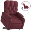 Image de vidaXL Fauteuil relax avec releveur électrique Tissu rouge vin