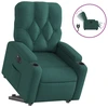 Image de vidaXL Fauteuil relax avec releveur électrique Vert foncé Tissu