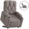 Image de vidaXL Fauteuil relax avec releveur électrique Taupe Tissu