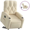 Image de vidaXL Fauteuil relax avec releveur électrique Crème Tissu