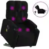 Image de vidaXL Fauteuil de massage électrique avec releveur Noir Tissu