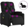 Image de vidaXL Fauteuil de massage électrique noir similicuir