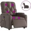 Image de vidaXL Fauteuil de massage électrique brun similicuir