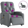 Image de vidaXL Fauteuil de massage électrique gris similicuir