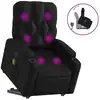 Image de vidaXL Fauteuil de massage avec releveur Noir similicuir