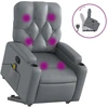 Image de vidaXL Fauteuil de massage avec releveur Gris Similicuir
