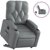 Image de vidaXL Fauteuil relax releveur électrique gris similicuir