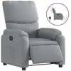 Image de vidaXL Fauteuil relax électrique gris clair Tissu