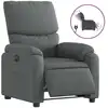 Image de vidaXL Fauteuil relax électrique gris foncé Tissu