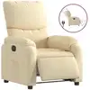 Image de vidaXL Fauteuil relax électrique Crème Tissu