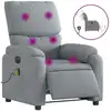 Image de vidaXL Fauteuil de massage électrique Tissu gris clair