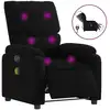 Image de vidaXL Fauteuil de massage électrique noir tissu