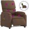 Image de vidaXL Fauteuil de massage électrique Marron Tissu