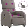 Image de vidaXL Fauteuil de massage électrique Taupe Tissu