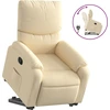 Image de vidaXL Fauteuil relax avec releveur Crème Tissu