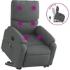 Image de vidaXL Fauteuil de massage avec releveur Tissu gris foncé