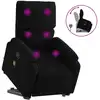 Image de vidaXL Fauteuil de massage avec releveur Noir Tissu