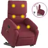 Image de vidaXL Fauteuil de massage avec releveur vin rouge Tissu