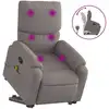 Image de vidaXL Fauteuil de massage avec releveur Taupe Tissu
