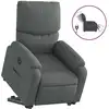 Image de vidaXL Fauteuil relax avec releveur électrique Tissu gris foncé