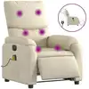 Image de vidaXL Fauteuil de massage électrique Crème similicuir