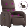 Image de vidaXL Fauteuil de massage électrique brun similicuir