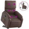 Image de vidaXL Fauteuil de massage avec releveur Marron Similicuir
