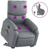 Image de vidaXL Fauteuil de massage avec releveur Gris Similicuir
