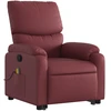Image de vidaXL Fauteuil de massage avec releveur vin rouge similicuir