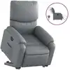 Image de vidaXL Fauteuil relax releveur électrique gris similicuir
