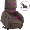 Image de vidaXL Fauteuil de massage avec releveur électrique brun similicuir