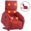 Image de vidaXL Fauteuil de massage avec releveur électrique rouge similicuir